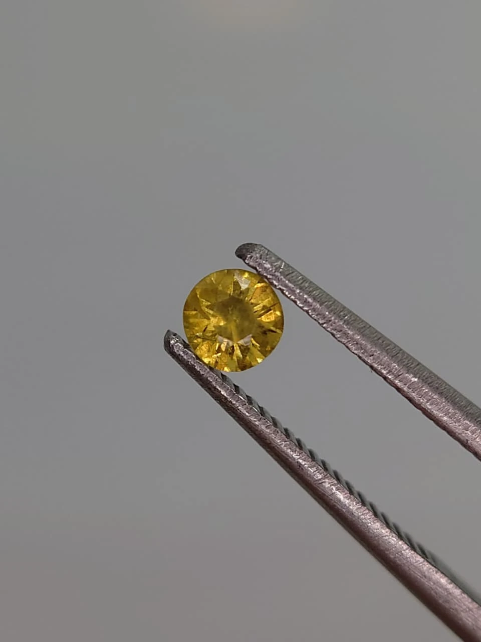 0.21ct Natural Round Demantoid Garnet in Cut From Pakistan — view 4